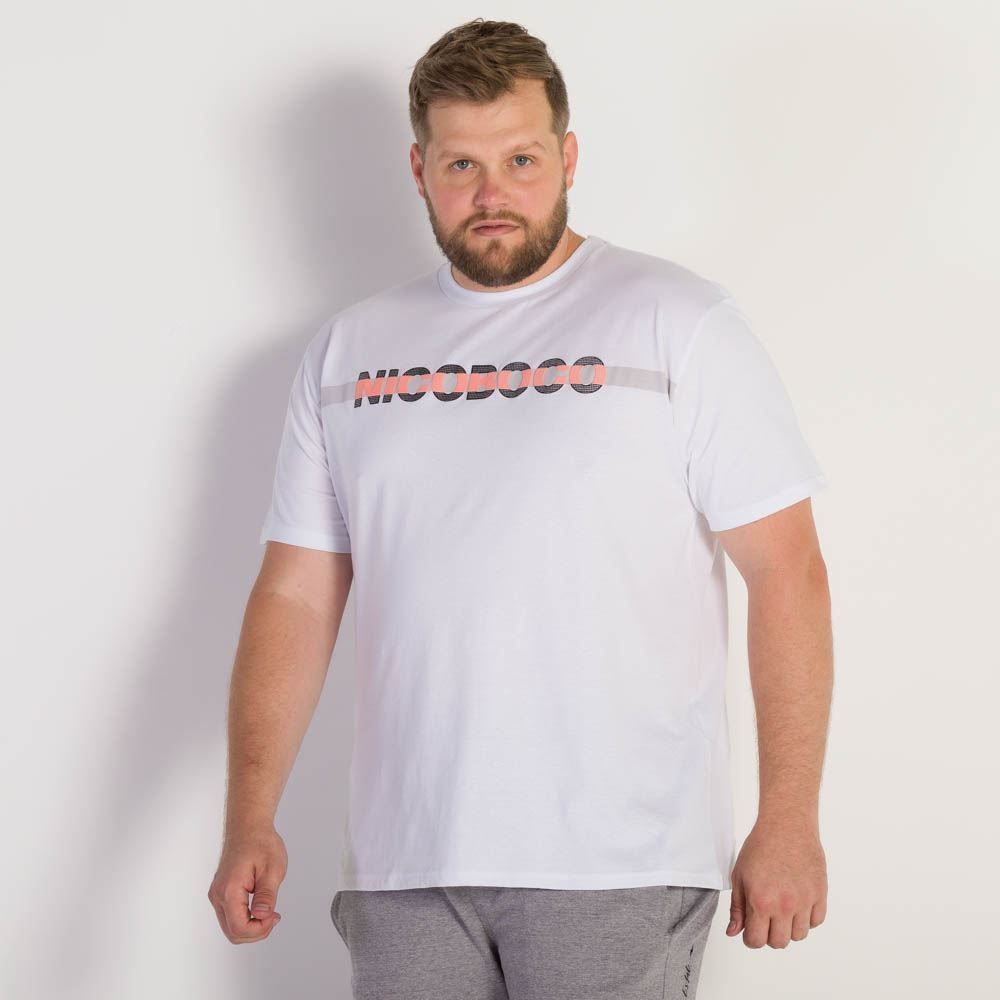 Camiseta Masculina Malha Algodão Nicoboco Plus