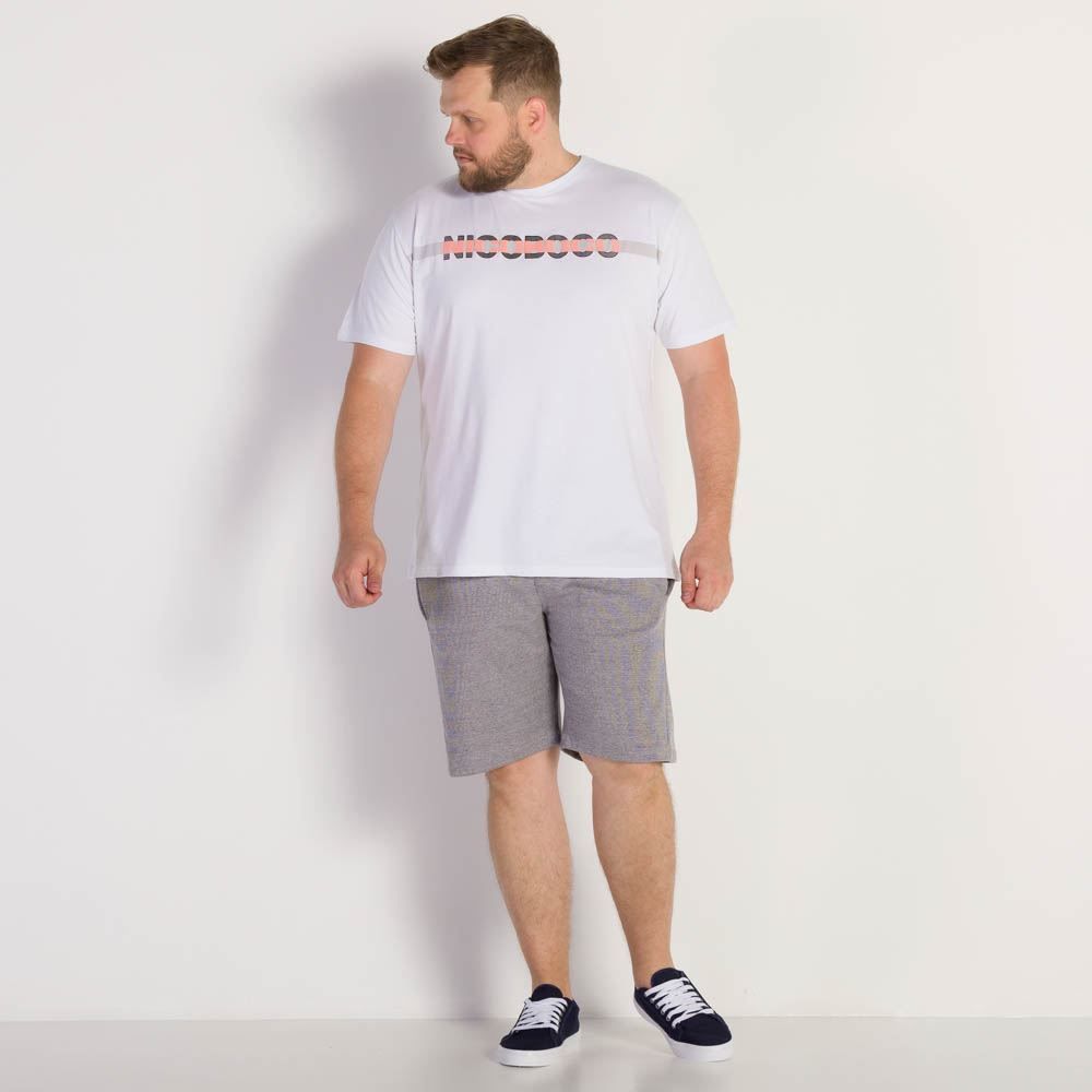 Camiseta Masculina Malha Algodão Nicoboco Plus
