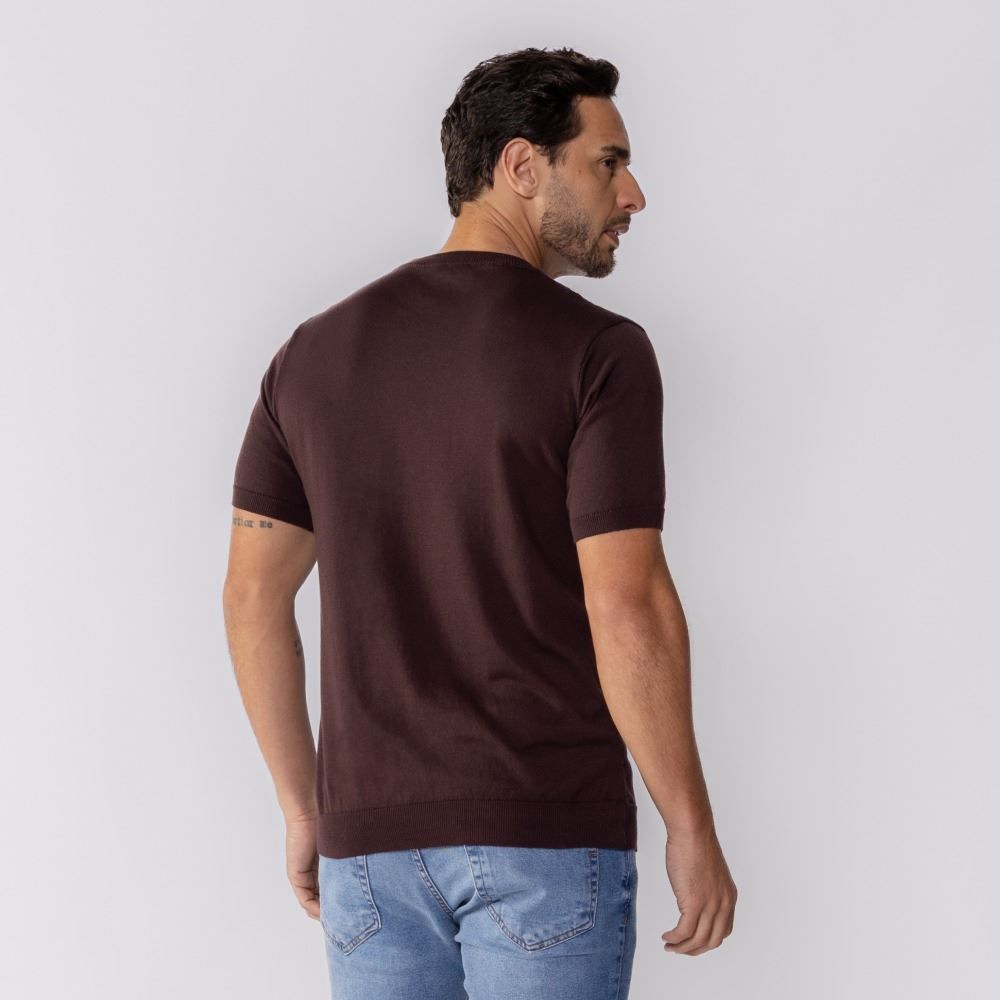 Camiseta Masculina Manga Curta Tricot Marc Alain