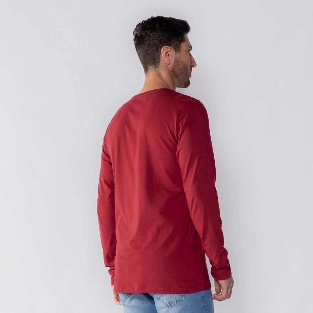 Camiseta Masculina Manga Longa de Algodão Marc Alain