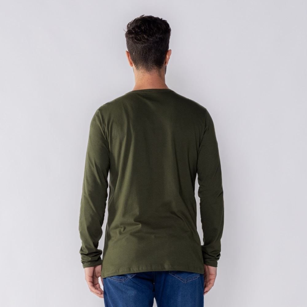 Camiseta Masculina Manga Longa de Algodão Marc Alain