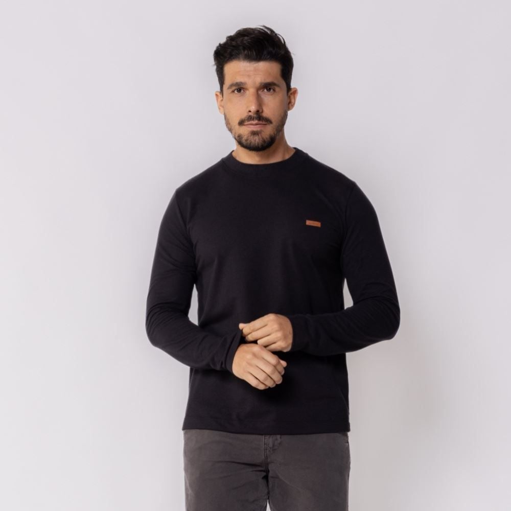 Camiseta Masculina Manga Longa De Malha Marc Alain 