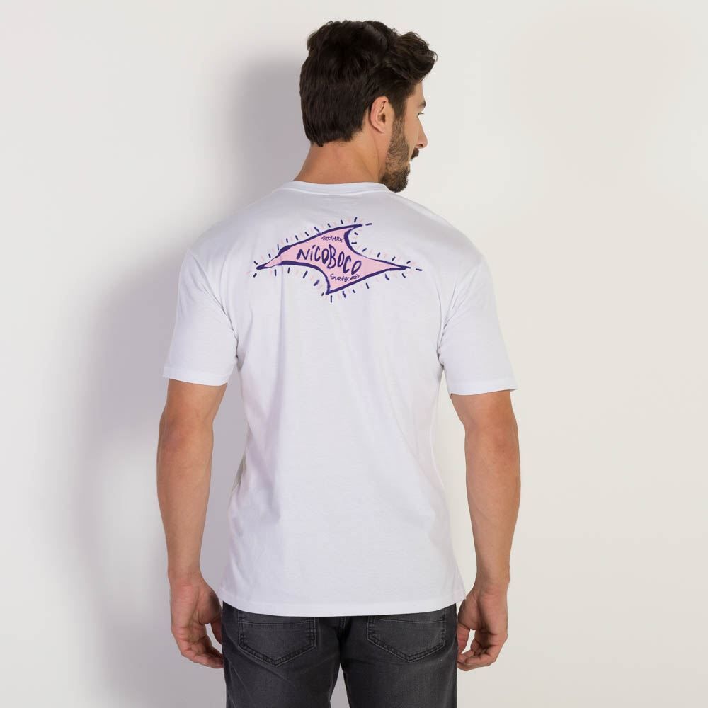 Camiseta Masculina Surfboard Básica Nicoboco