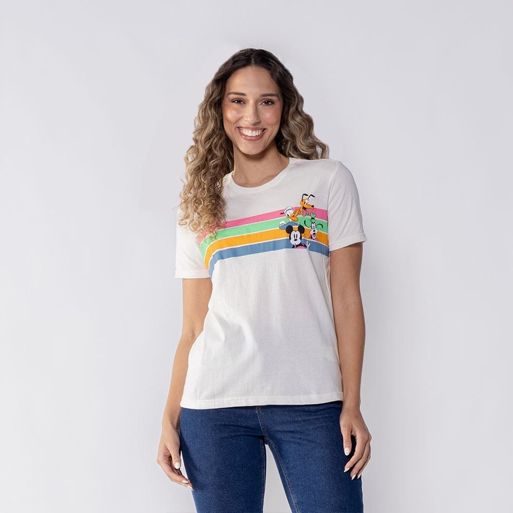 Camiseta Mickey Mouse E Amigos Feminina Bandup