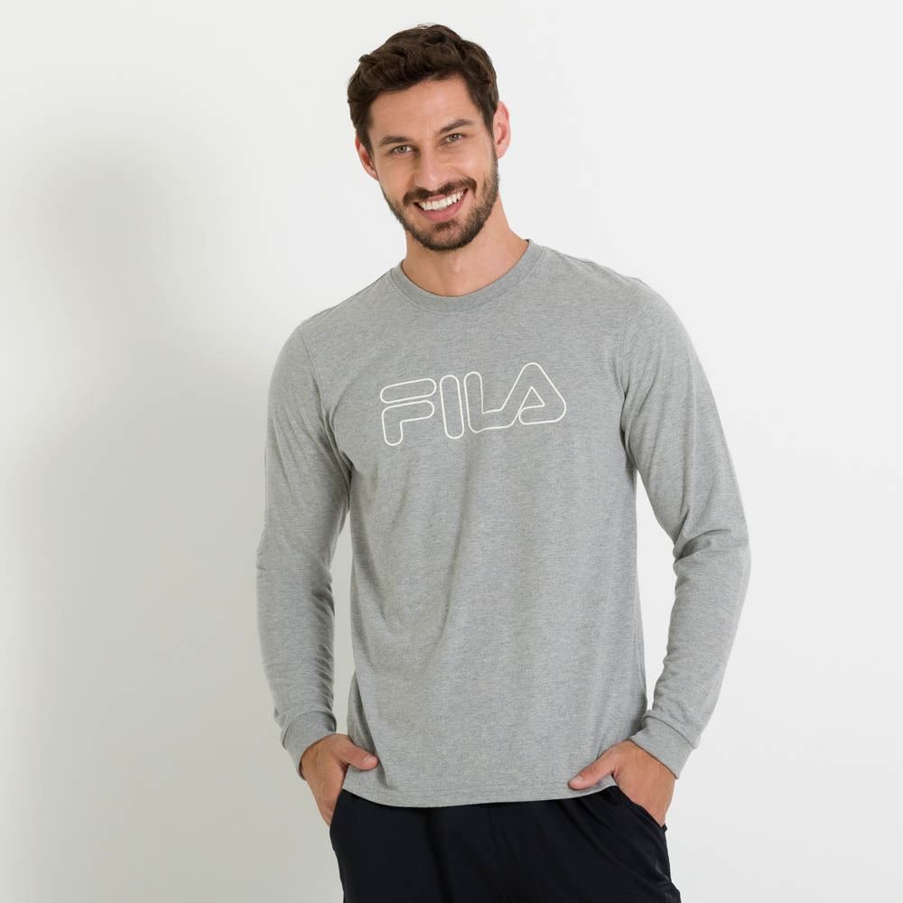 Camiseta Moletom Letter Outline Fila