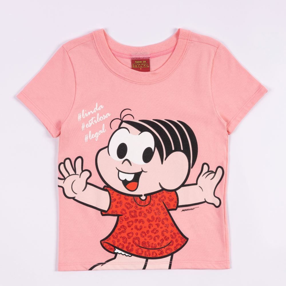 Camiseta Mônica Infanil 4 a 10 Anos Brandili