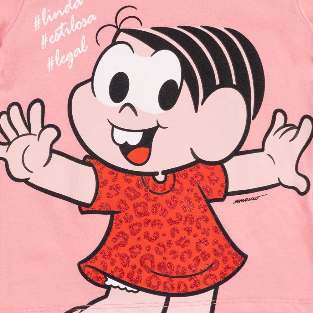 Camiseta Mônica Infanil 4 a 10 Anos Brandili