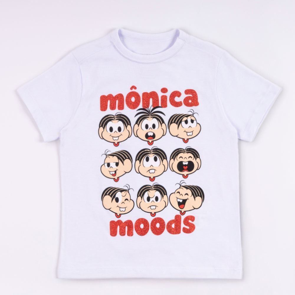 Camiseta Mônica Moods Infantil 4 a 10 Anos Bandup