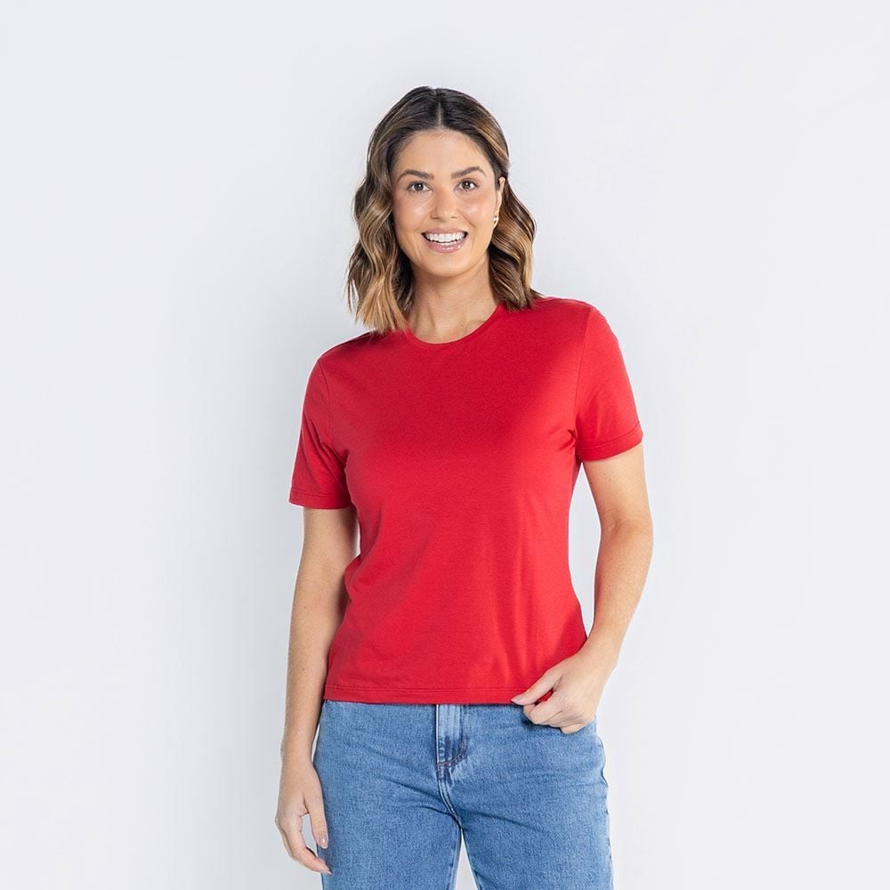 Camiseta Pima Feminina Básica Patricia Foster