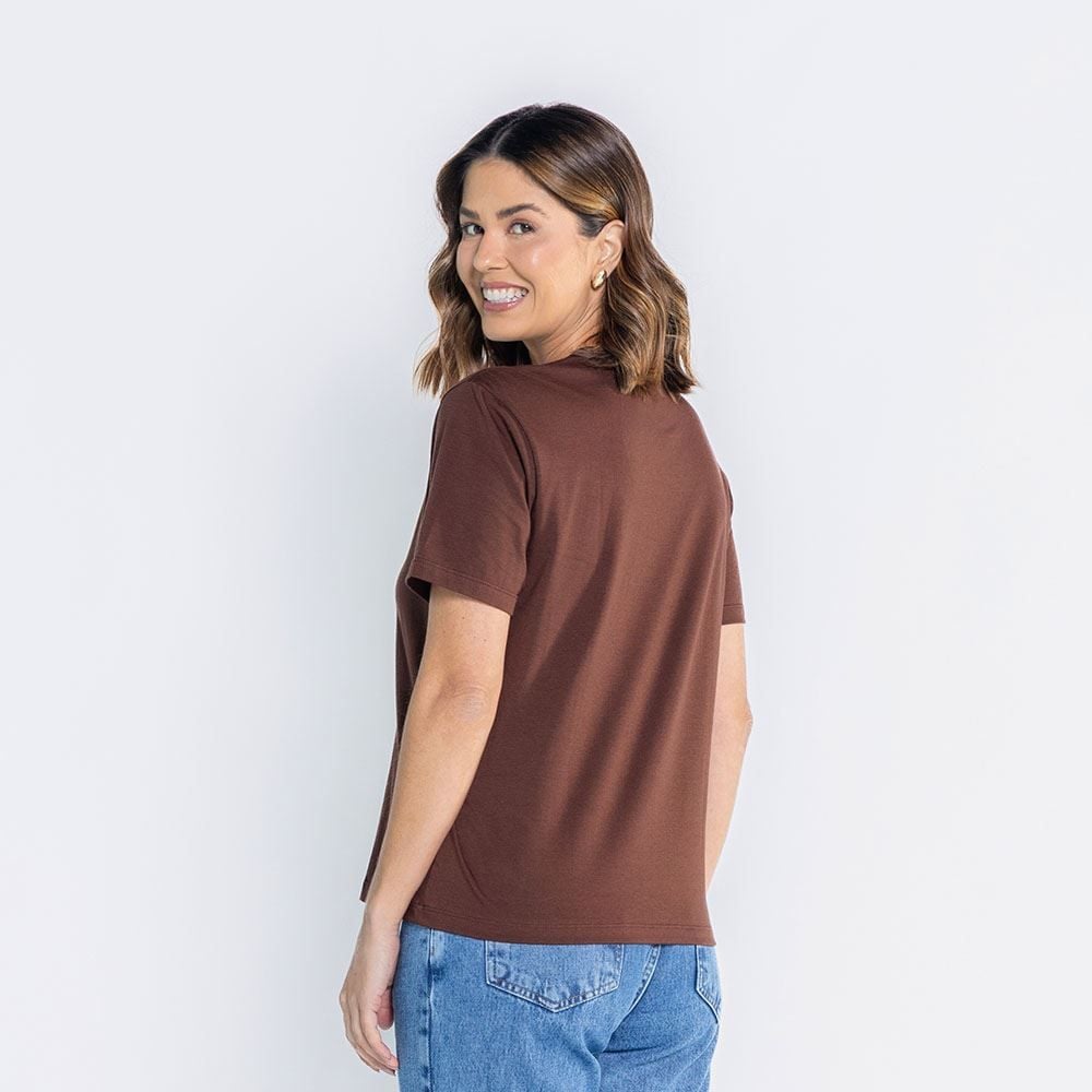 Camiseta Pima Feminina Básica Patricia Foster