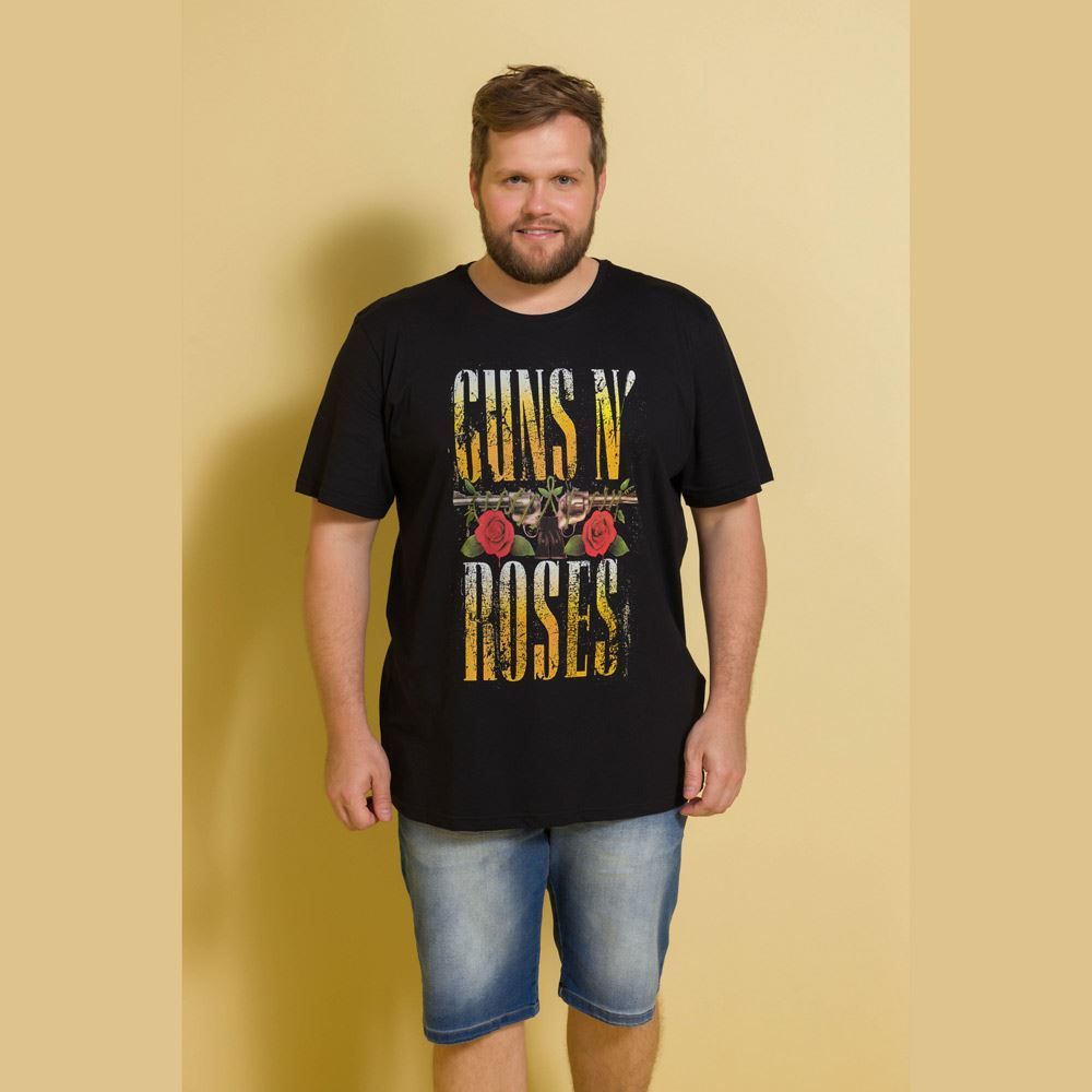 Camiseta Plus Size Masculina Guns N Roses BandUP