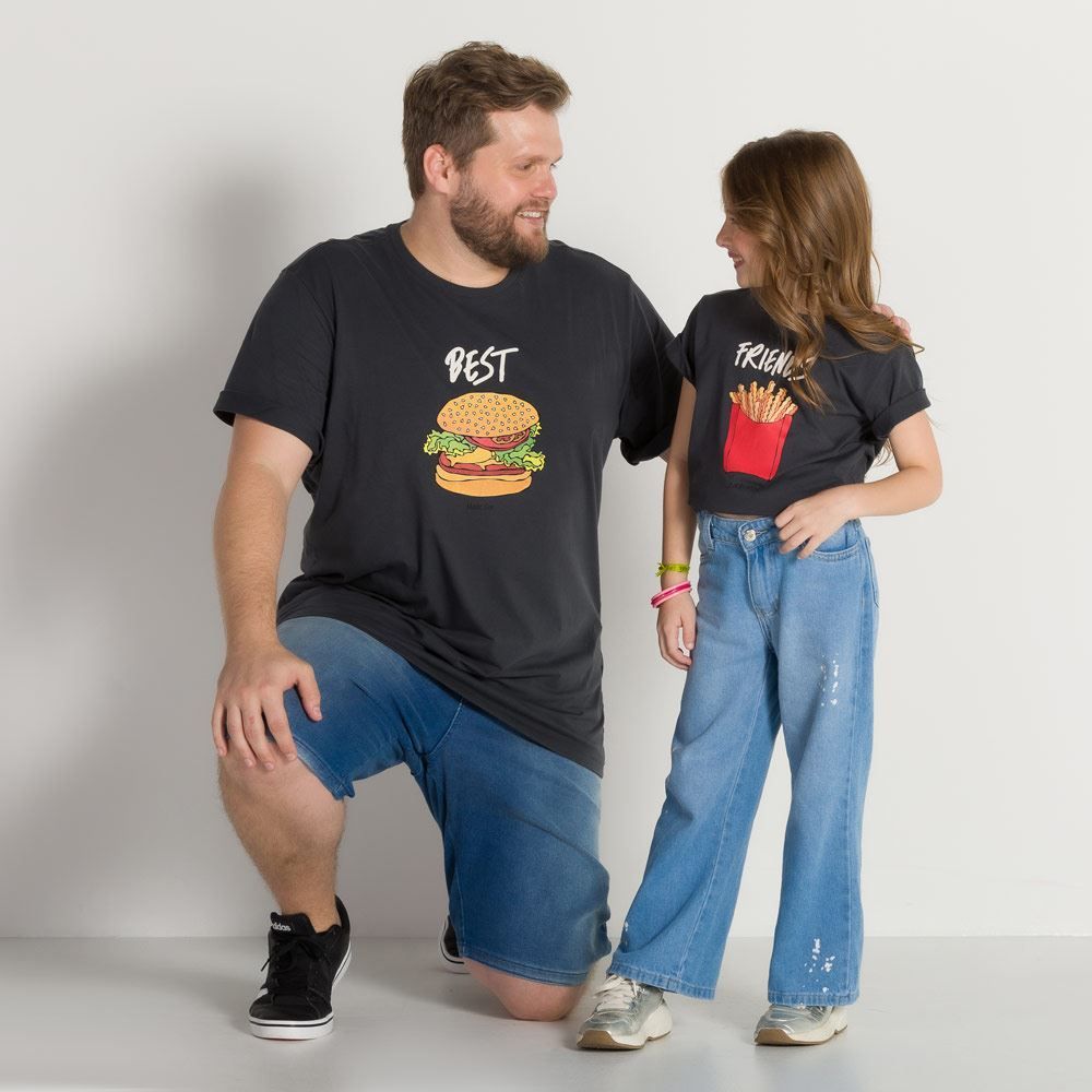 Camiseta Tal Pai Tal Filho Plus Hambúrguer Marc Alain