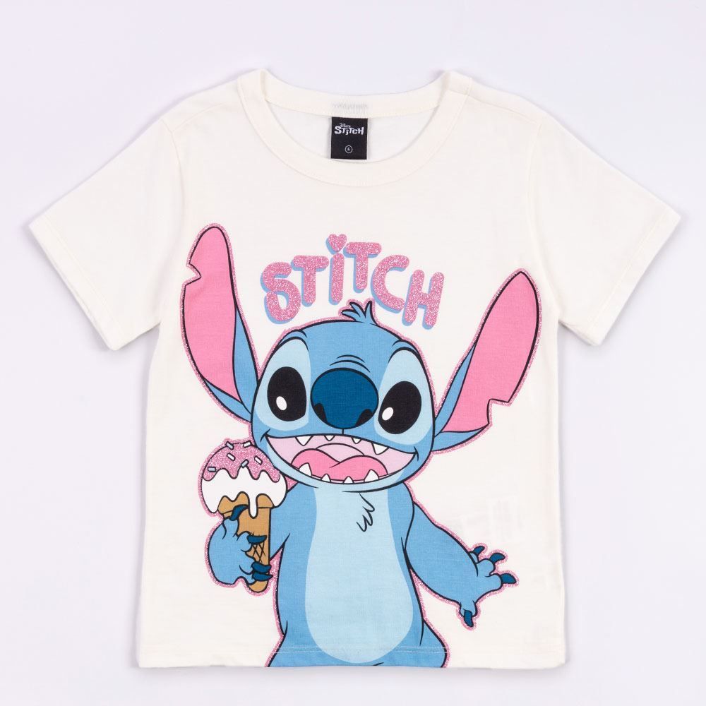 Camiseta Stitch Infantil Menina 4 a 10 Anos Disney