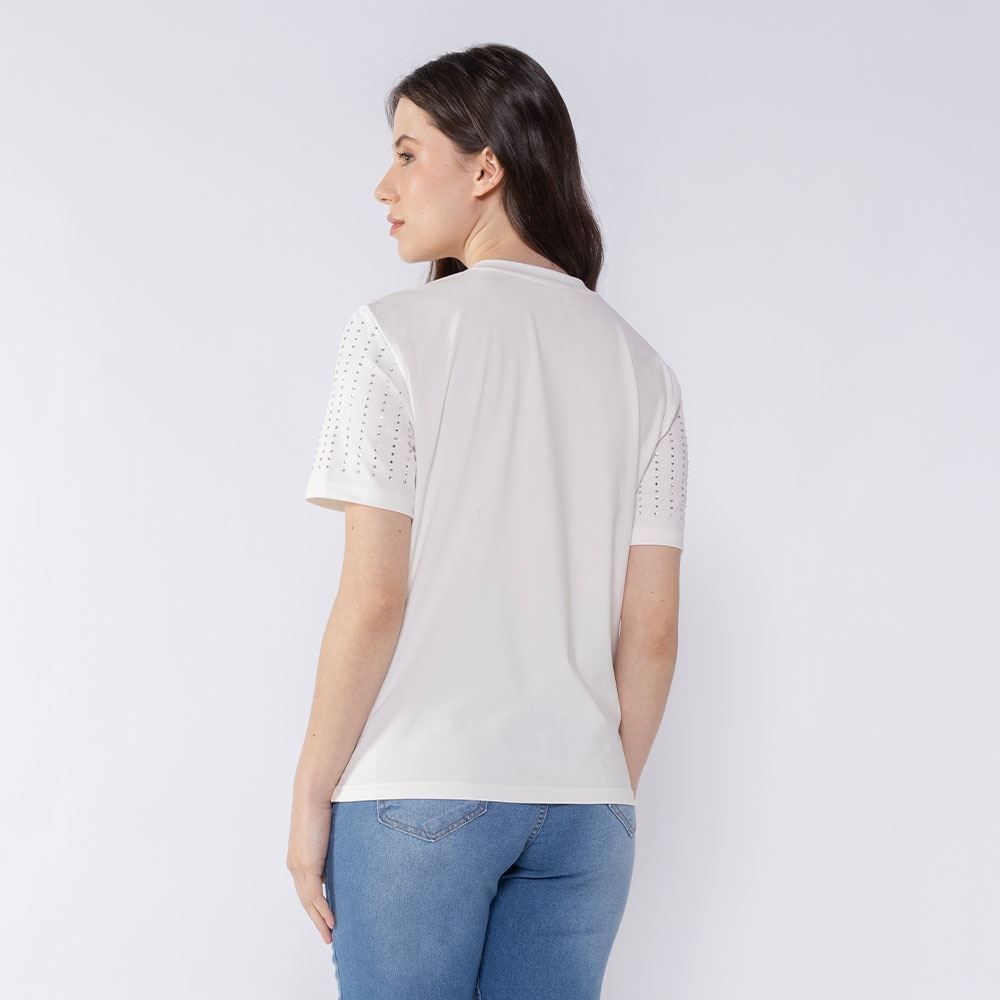 Camiseta T-Shirt Feminina Com Brilho Patricia Foster