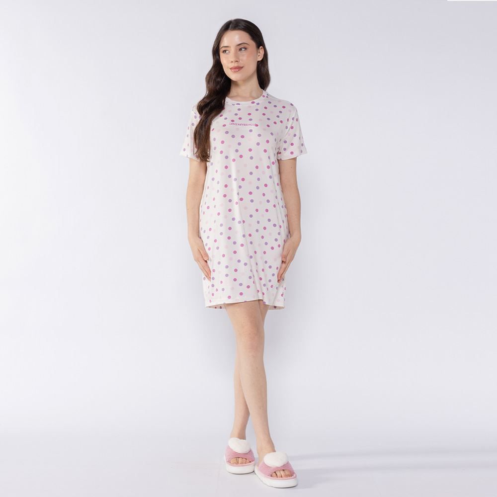 Camisola Feminina Manga Curta Poá Camila Moretti