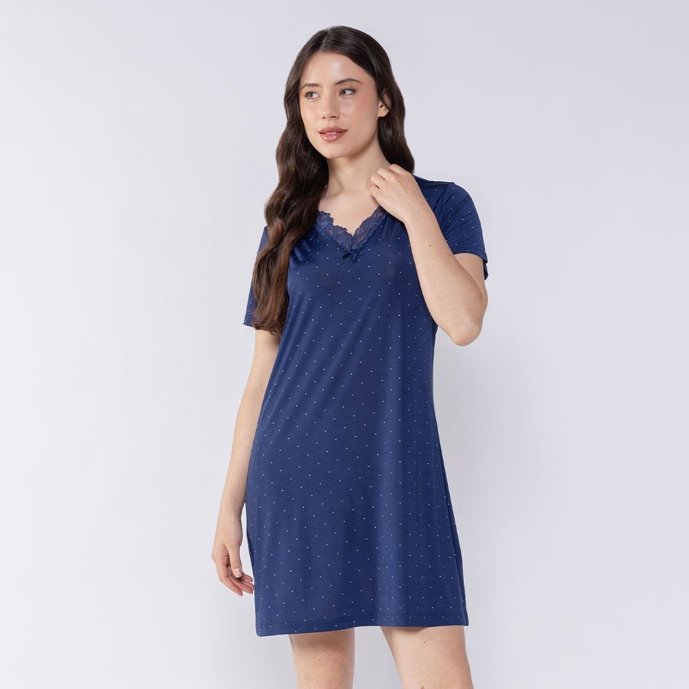 Camisola Feminina Manga Curta Poá Holla