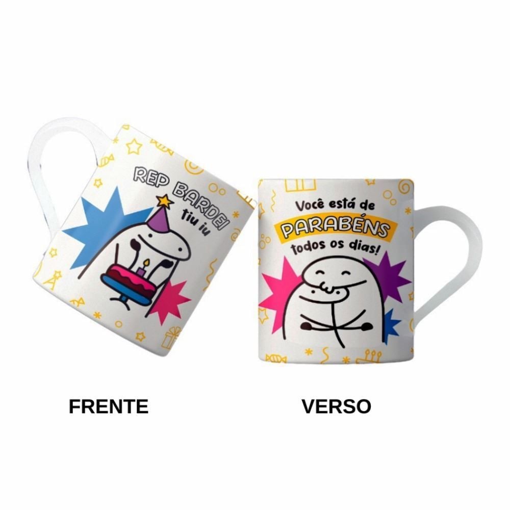 Caneca Bento Rep Bardei Lv Porcelanas - 300Ml