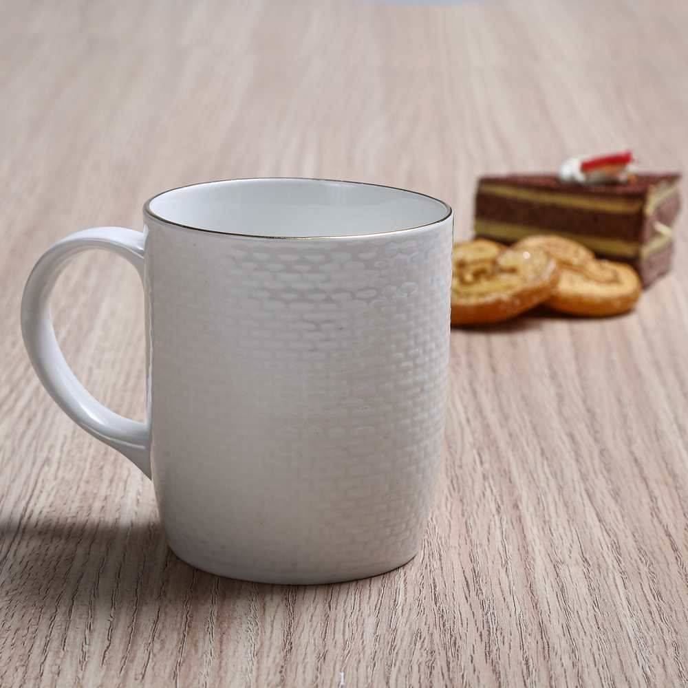 Caneca Branca Chiara Havan Casa 290Ml - Filete Dourado