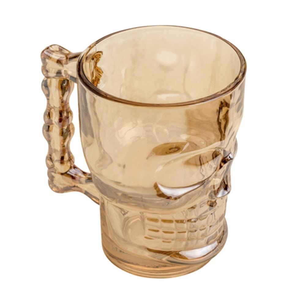 Caneca Chopp Caveira Rock 510Ml Lyor - Âmbar