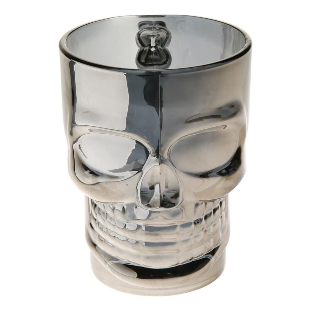 Caneca Chopp Caveira Rock 510Ml Lyor - Cinza