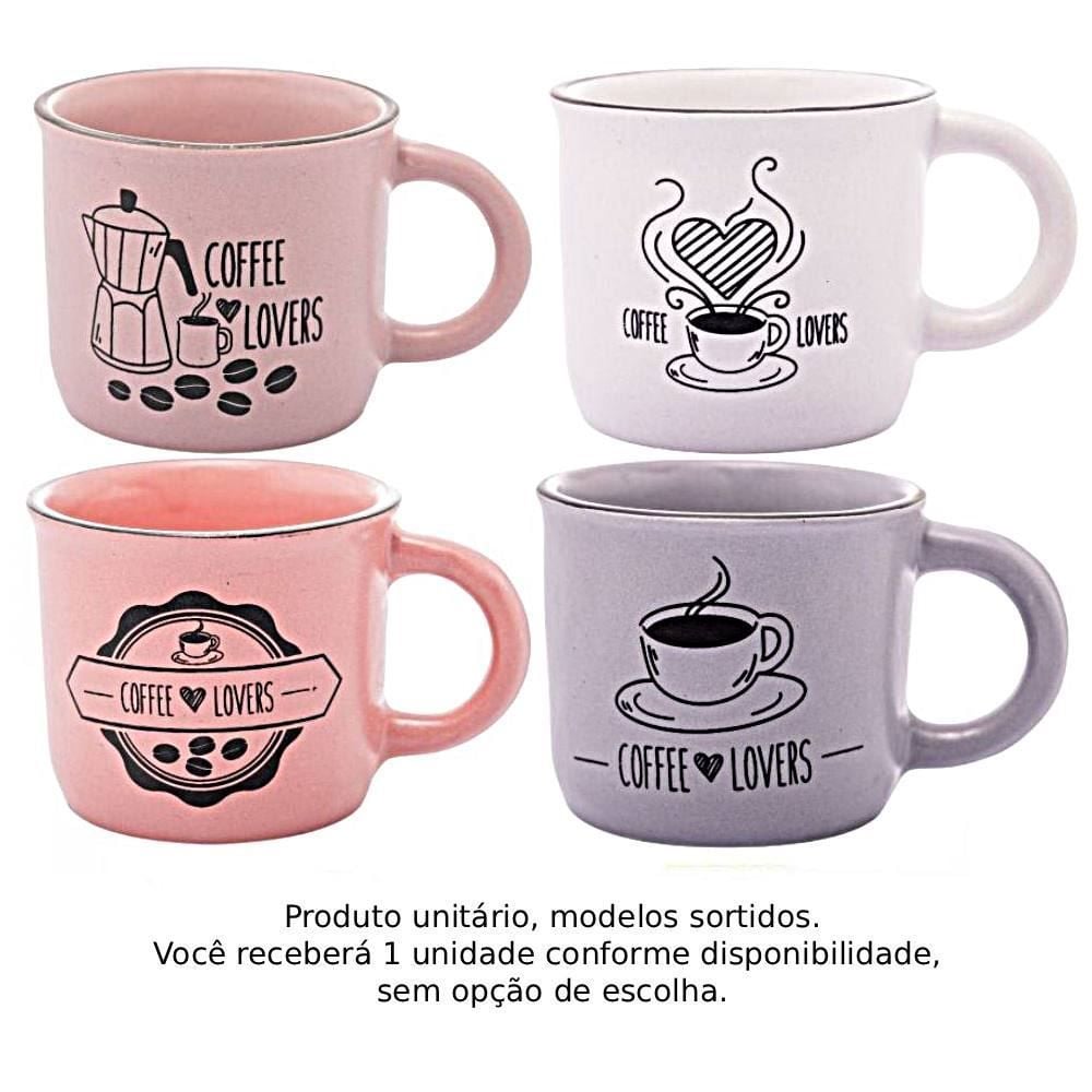 Caneca de Cerâmica Coffee Lovers Wollf 60Ml - Sortida