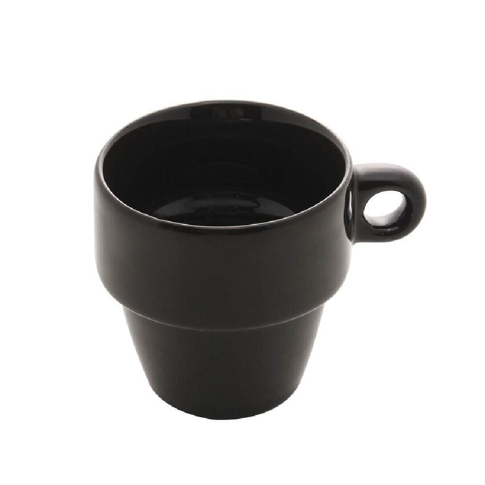 Caneca De Cerâmica Empilhável Lyor 210Ml - Preto