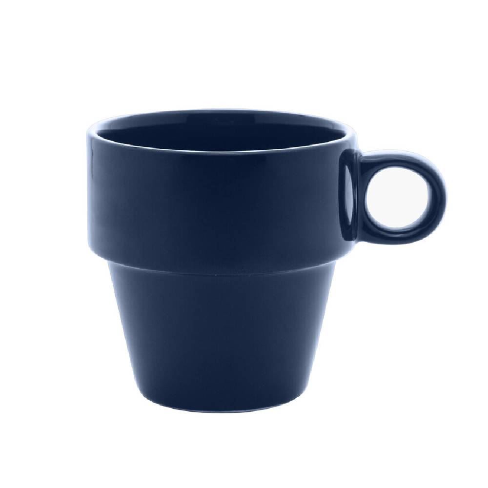 Caneca De Cerâmica Empilhável Lyor 210Ml - Azul