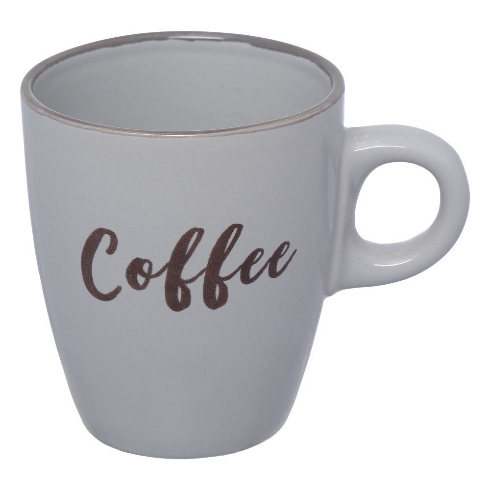 Caneca De Cerâmica Rustic Cinza 200Ml Hauskraft - COFFEE CINZA