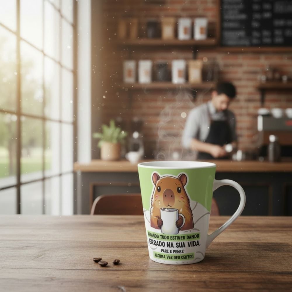 Caneca de Porcelana Cônica Capivara 290Ml Terramada - Sortido