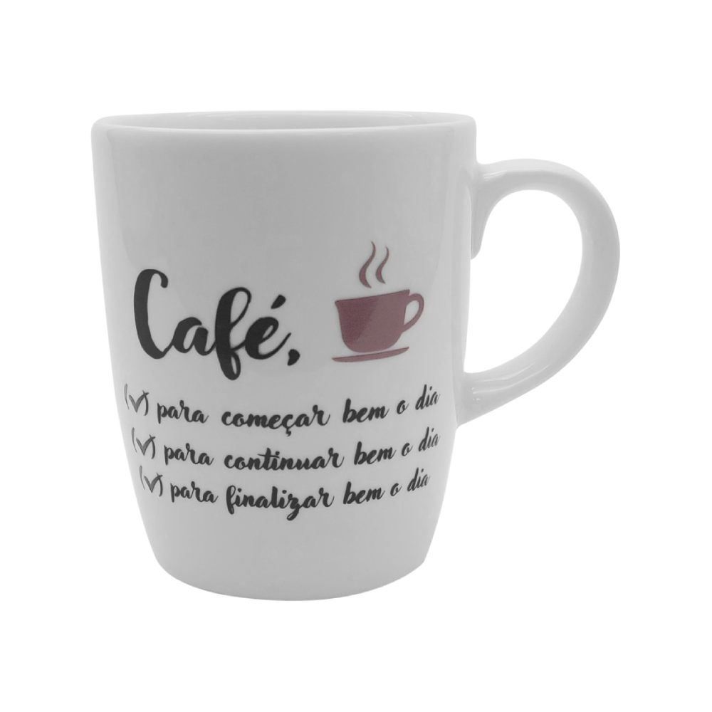 Caneca De Porcelana Estampada Havan Casa 230Ml - Café