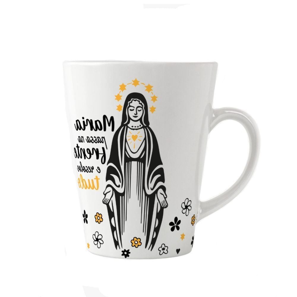Caneca De Porcelana Maria Lv 290Ml - Branco