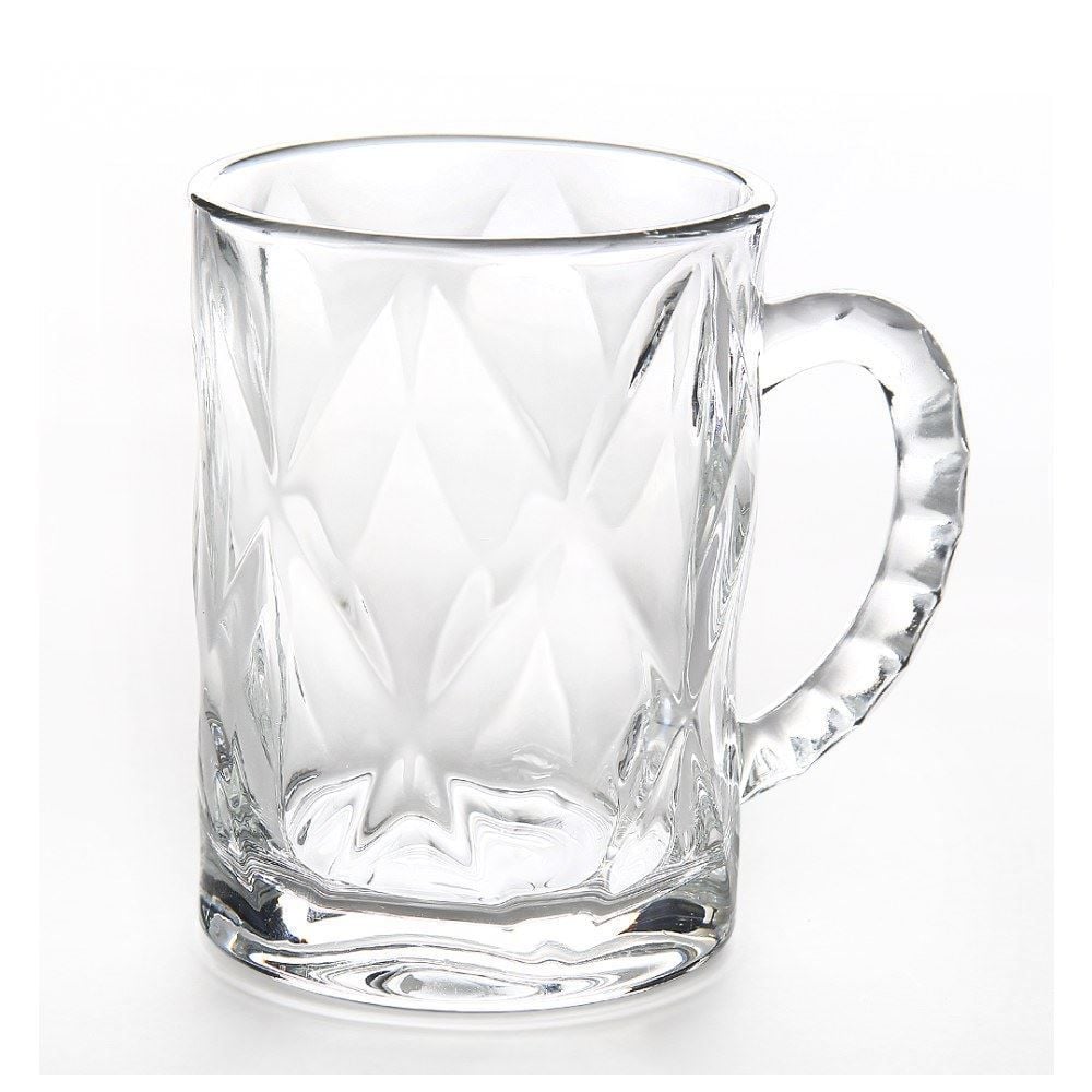 Caneca De Vidro Diamond Lyor 170Ml - Transparente