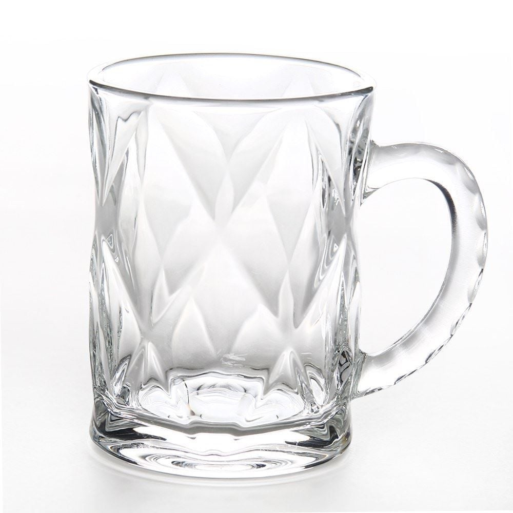Caneca De Vidro Diamond Lyor 170Ml - Transparente