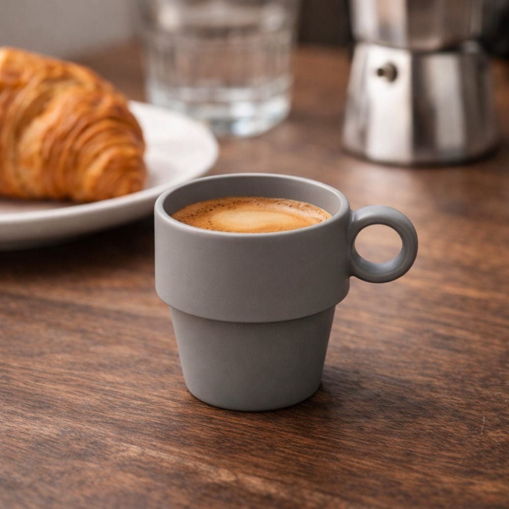 Caneca de Café Empilhável Lanes Lyor 90Ml - Sortido