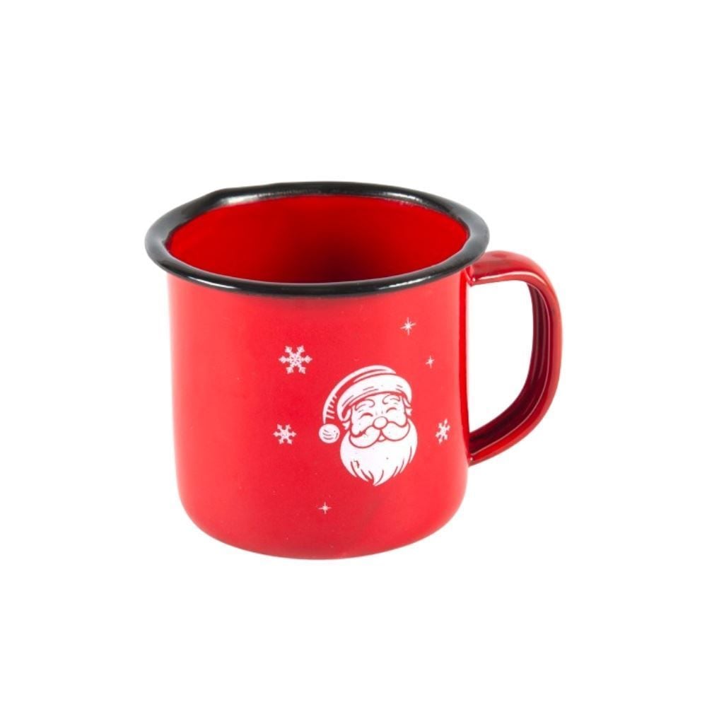 Caneca Esmaltada Natalina Vermelha Tuut 150Ml - Sortido