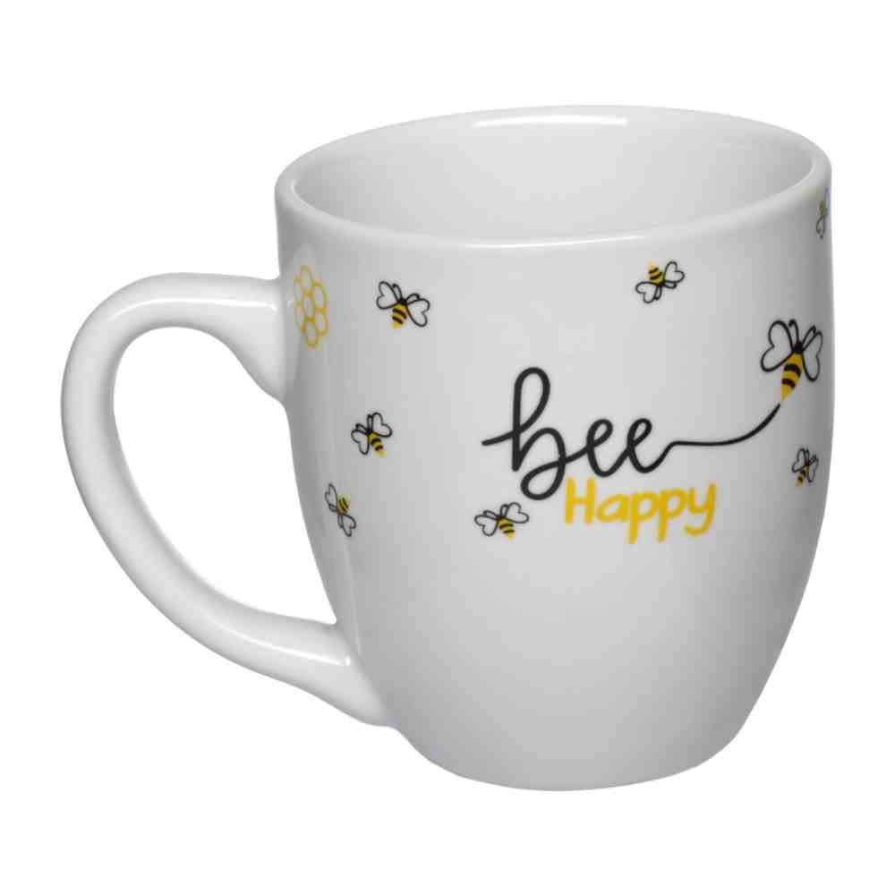 Caneca Porcelana Honey Hauskraft 300Ml - Bee Happy