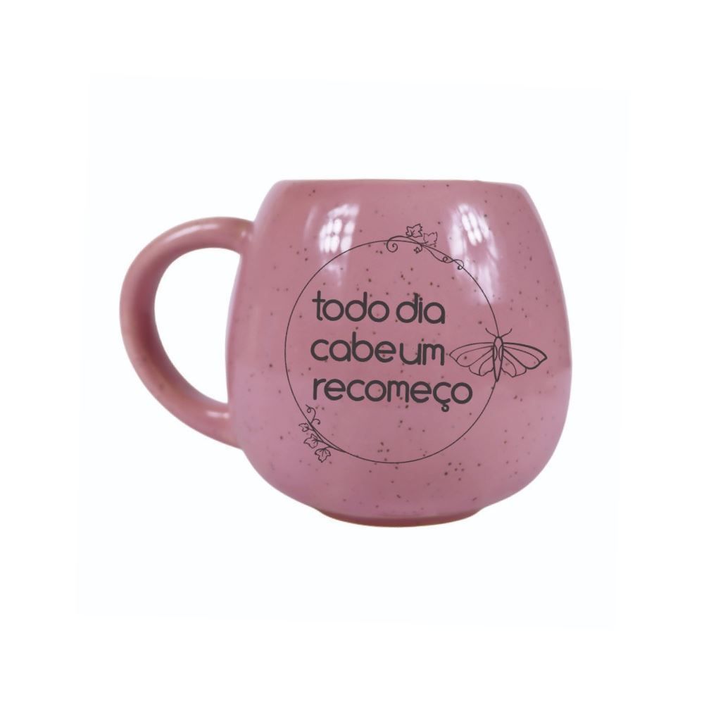 Caneca Moon Rosa Recomeço Mellie - 300Ml