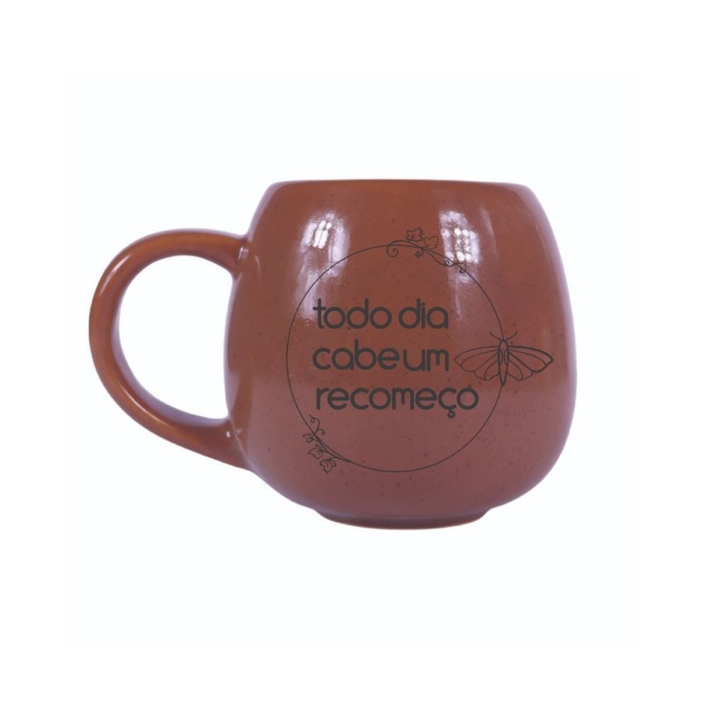 Caneca Moon Terracota Recomeço Mellie - 300Ml
