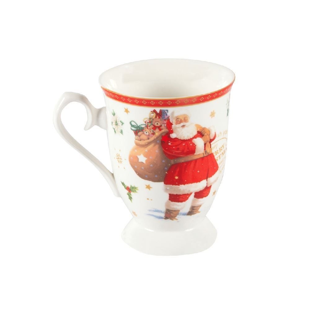 Caneca Natalina Com Caixa Presenteável Dinatale - Papai Noel