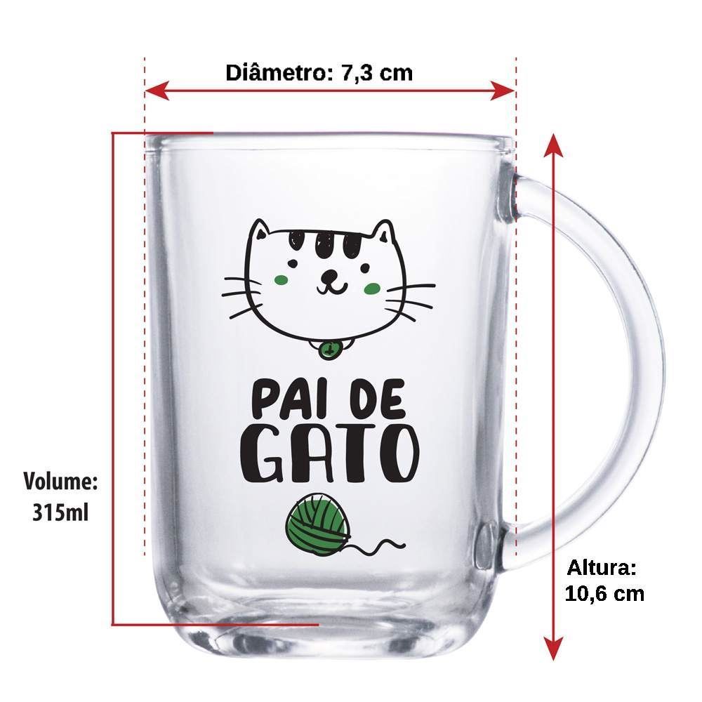 Caneca Pai De Gato Verona Ruvolo 315Ml - Vidro