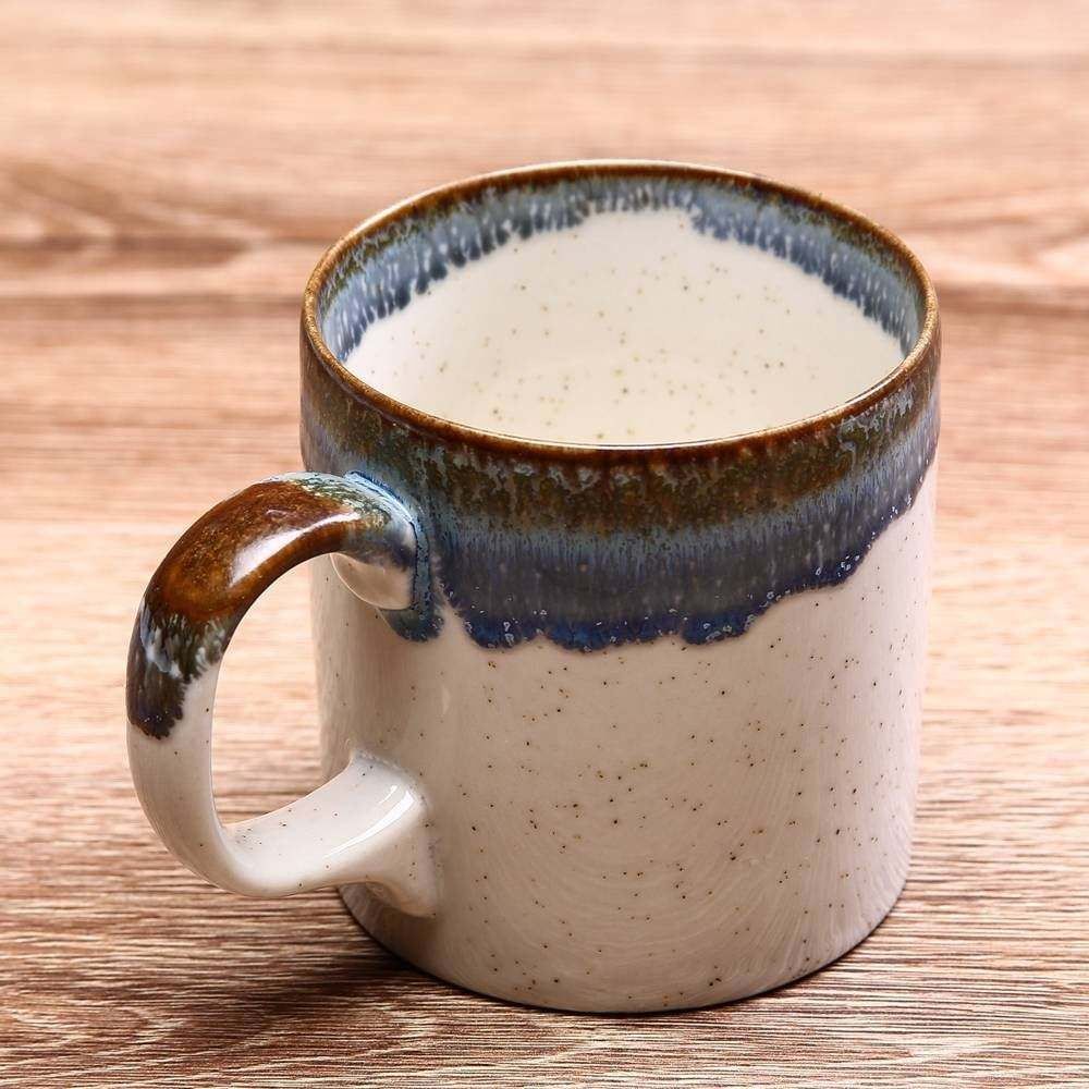 Caneca Reta Isis Havan Casa 300Ml - Creme e Azul