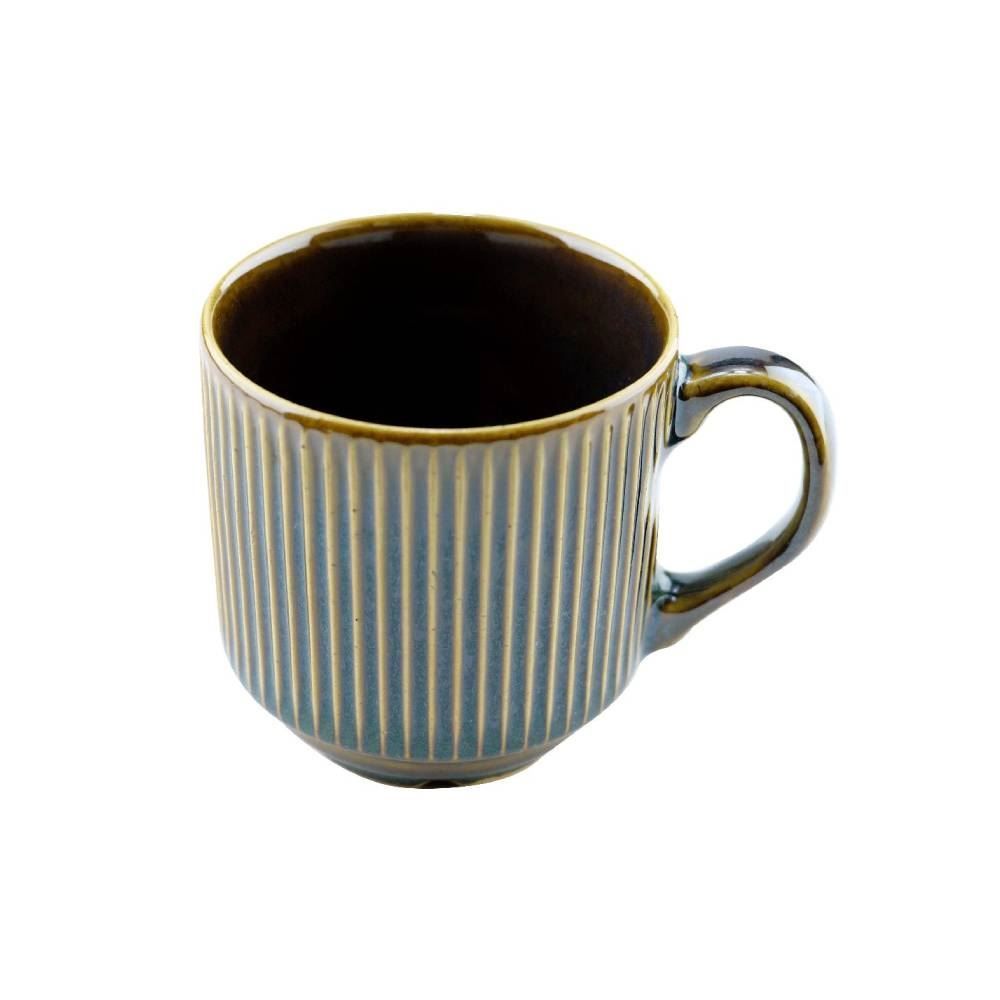 Caneca Striatto Fine Cerâmica L'hermitage Verde Mineral - 270ML