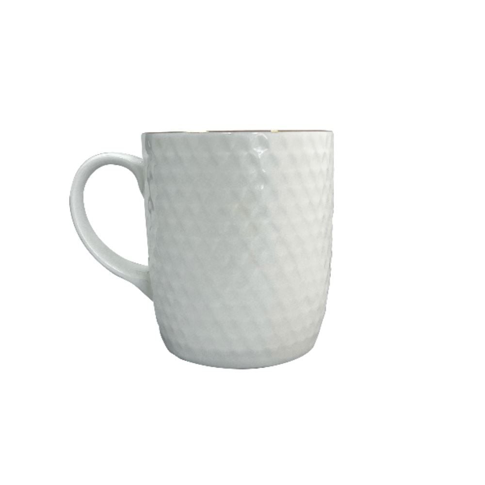 Caneca Victoria com Filete Dourado Havan Casa 190Ml - Branco