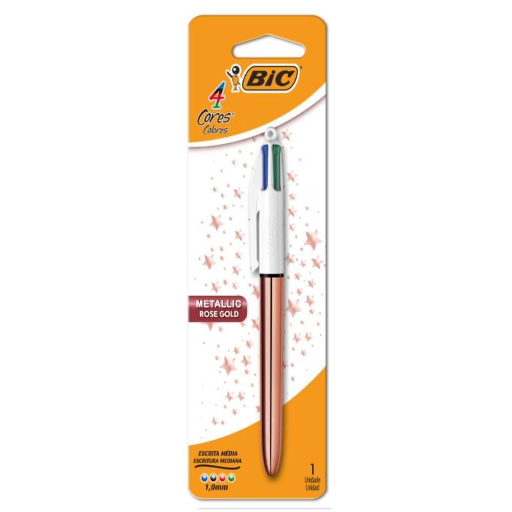 Caneta Bic Rose Gold 4 Cores - 520437