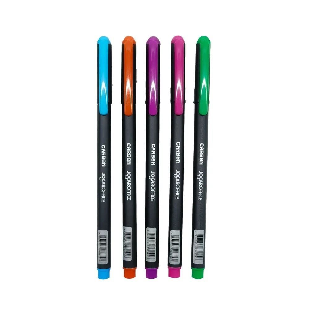 Caneta Esferográfica 0.7Mm 5 Cores Carbon Line Jocar Office - 97955