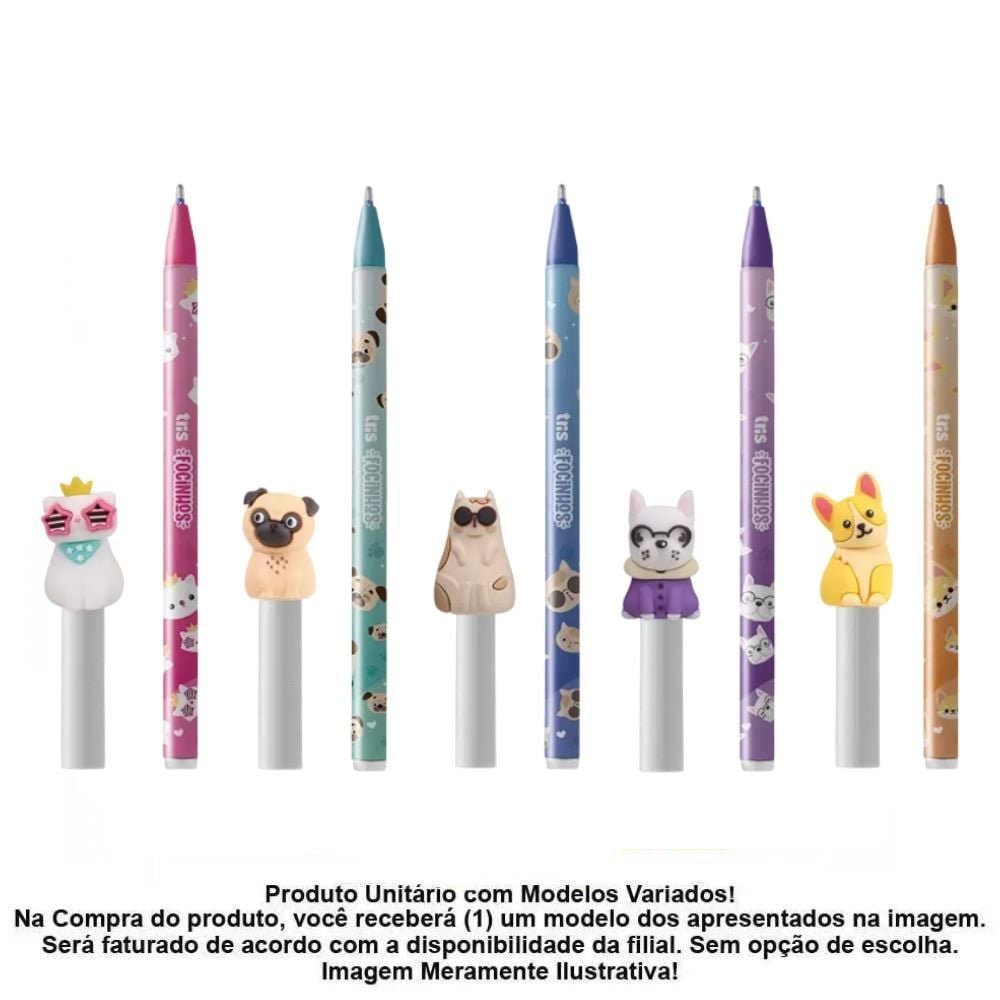 Caneta Esferográfica 1.0 Focinhos Tris - Sortido