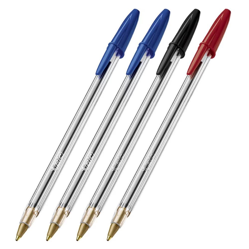 Caneta Esferográfica Cristal Pouch 4 Unidades 1.0Mm Bic - 878709