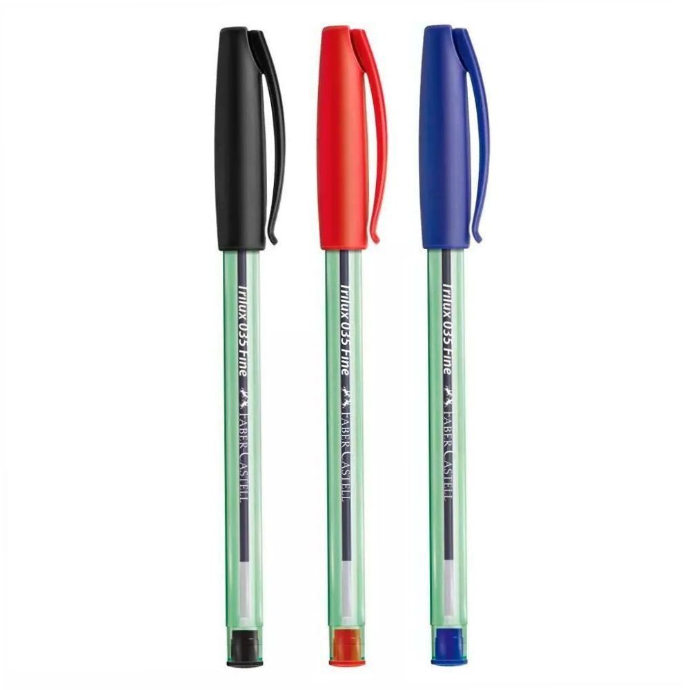 Caneta Esferográfica Trilux 0,8Mm 3 Unidades Faber-Castell - SM/TRIPF