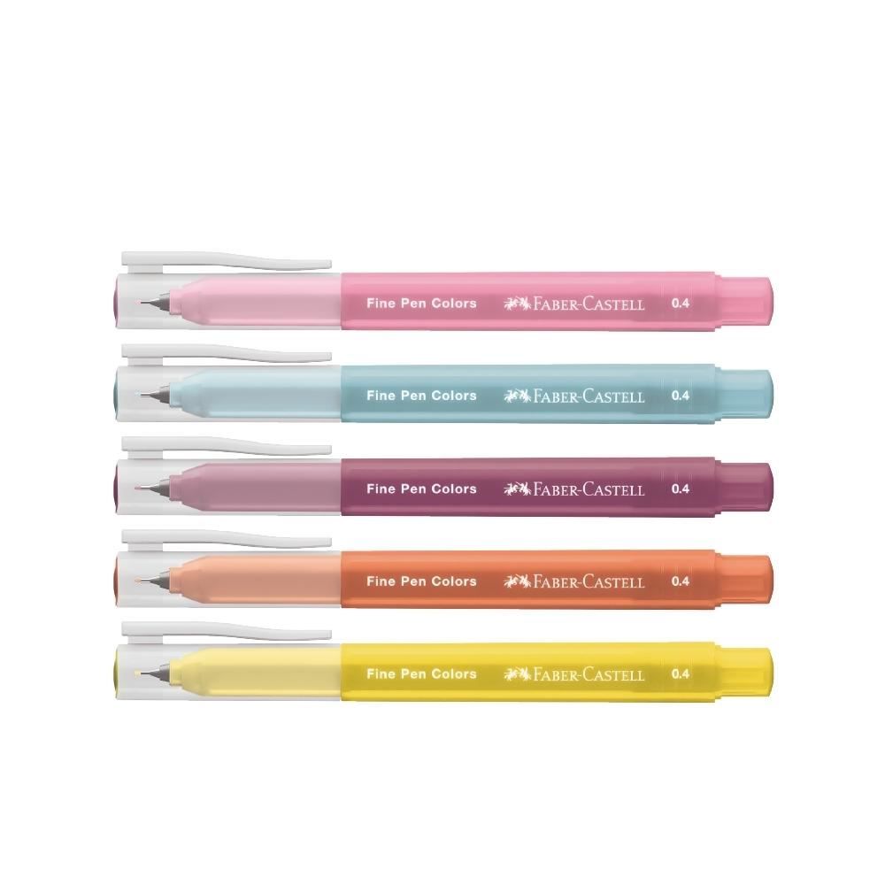 Caneta Ponta Fina Com Cheirinho Revigora E Energiza Faber Castell - 5 Unidades