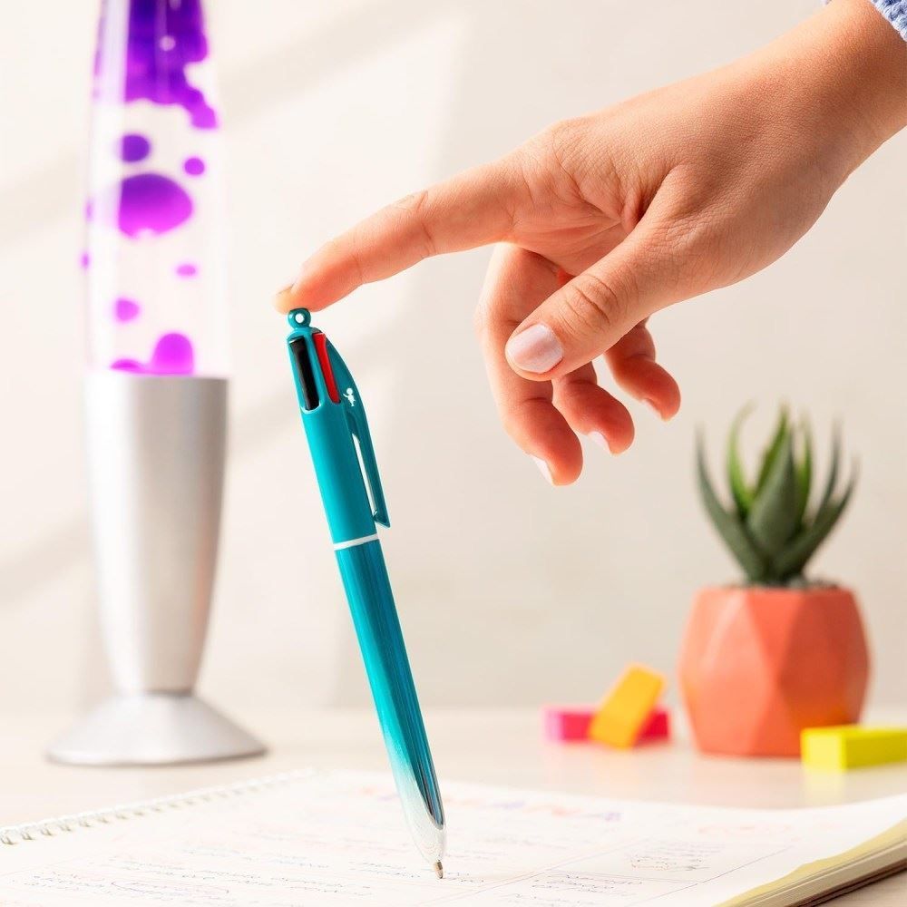 Caneta Retrátil 1.0 Degradê Metálico Bic - 4 Cores